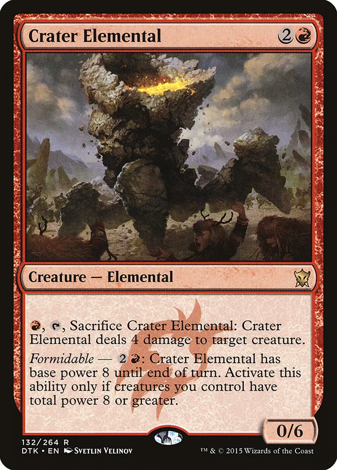 2015 Dragons of Tarkir Crater Elemental rare #132 rare card image