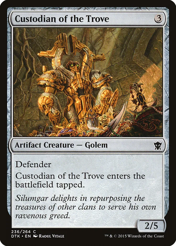 2015 Dragons of Tarkir Custodian of the Trove #236 common card image