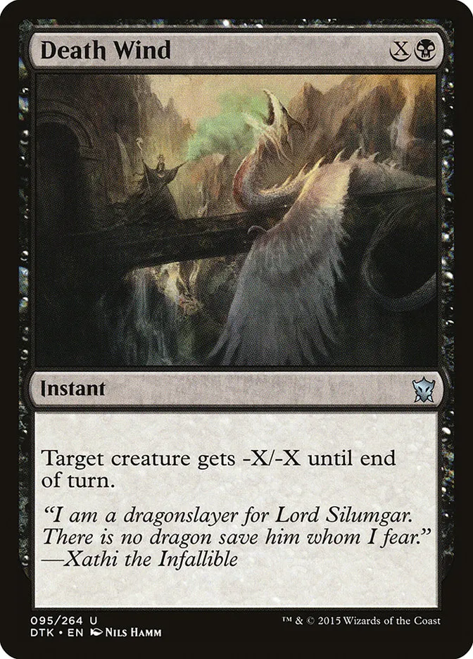 2015 Dragons of Tarkir Death Wind uncommon #95 uncommon card image
