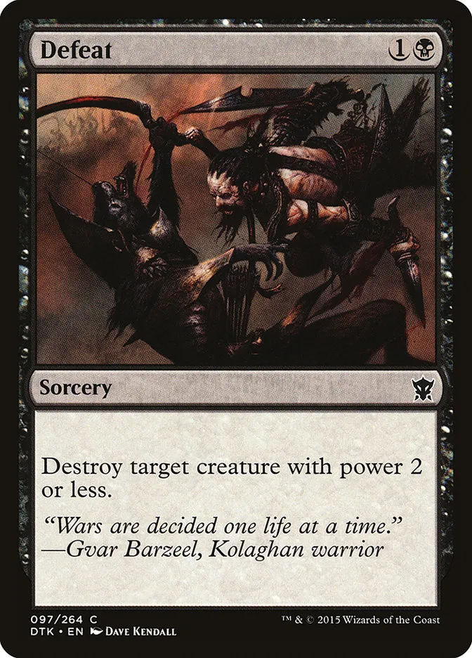 2015 Dragons of Tarkir Defeat #97 common card image