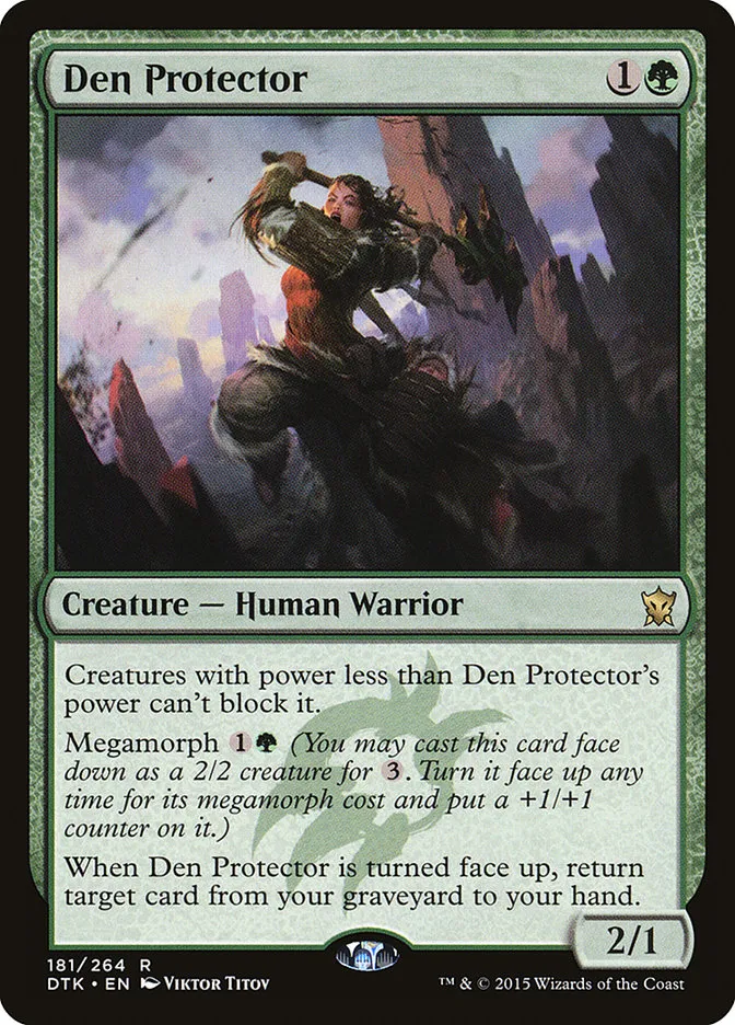 2015 Dragons of Tarkir Den Protector rare #181 rare card image