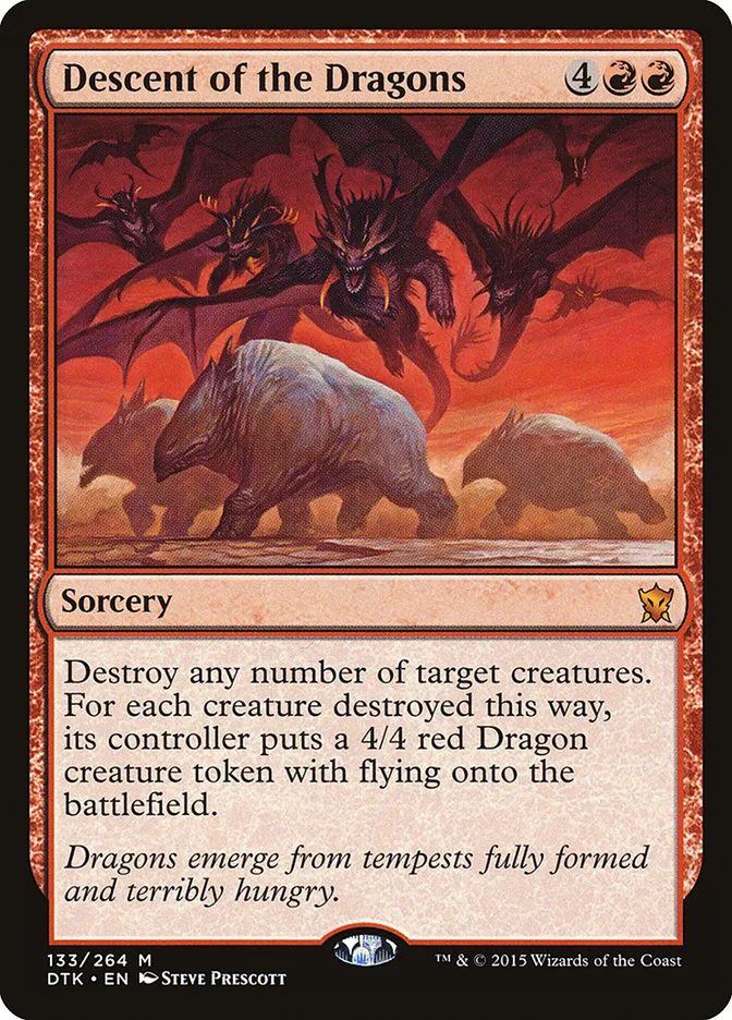 2015 Dragons of Tarkir Descent of the Dragons #133 mythic card image