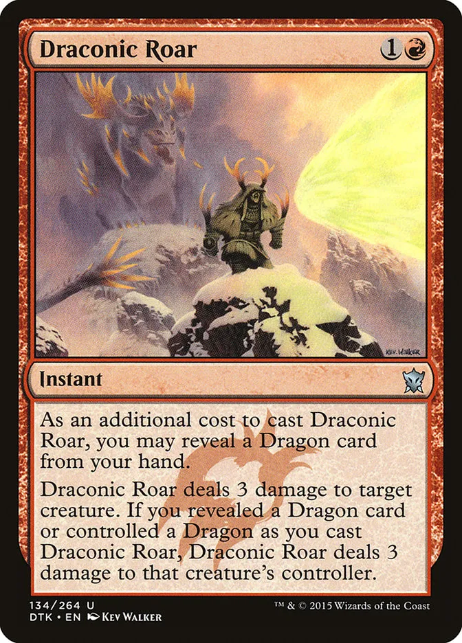 2015 Dragons of Tarkir Draconic Roar uncommon #134 uncommon card image