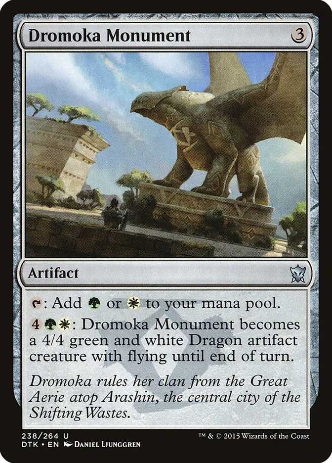 2015 Dragons of Tarkir Dromoka Monument uncommon #238 uncommon card image