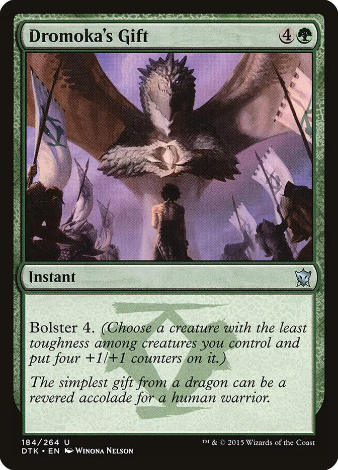 2015 Dragons of Tarkir Dromoka's Gift uncommon #184 uncommon card image
