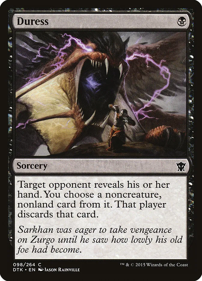 2015 Dragons of Tarkir Duress #98 common card image