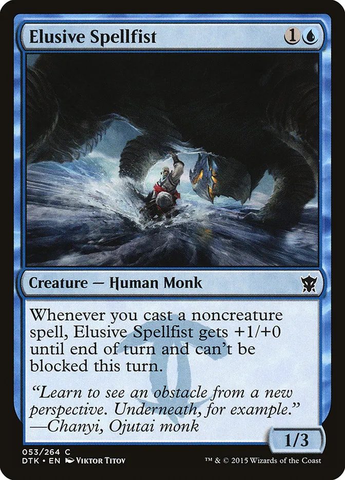 2015 Dragons of Tarkir Elusive Spellfist common #53 common card image