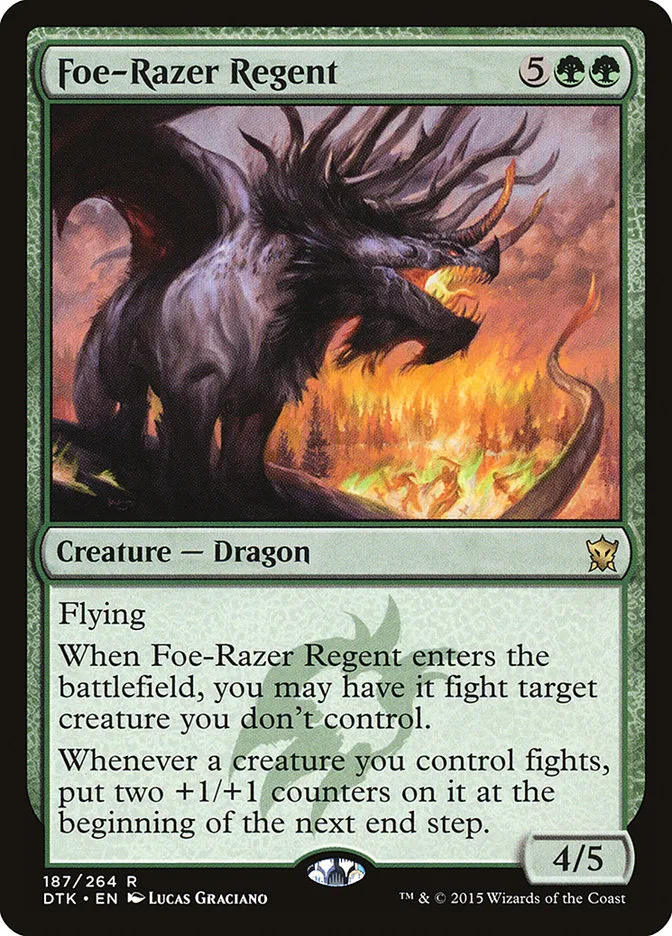 2015 Dragons of Tarkir Foe-Razer Regent [Promo] rare #187 rare card image
