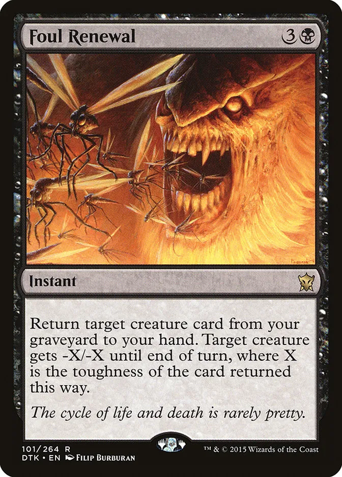 2015 Dragons of Tarkir Foul Renewal rare #101 rare card image
