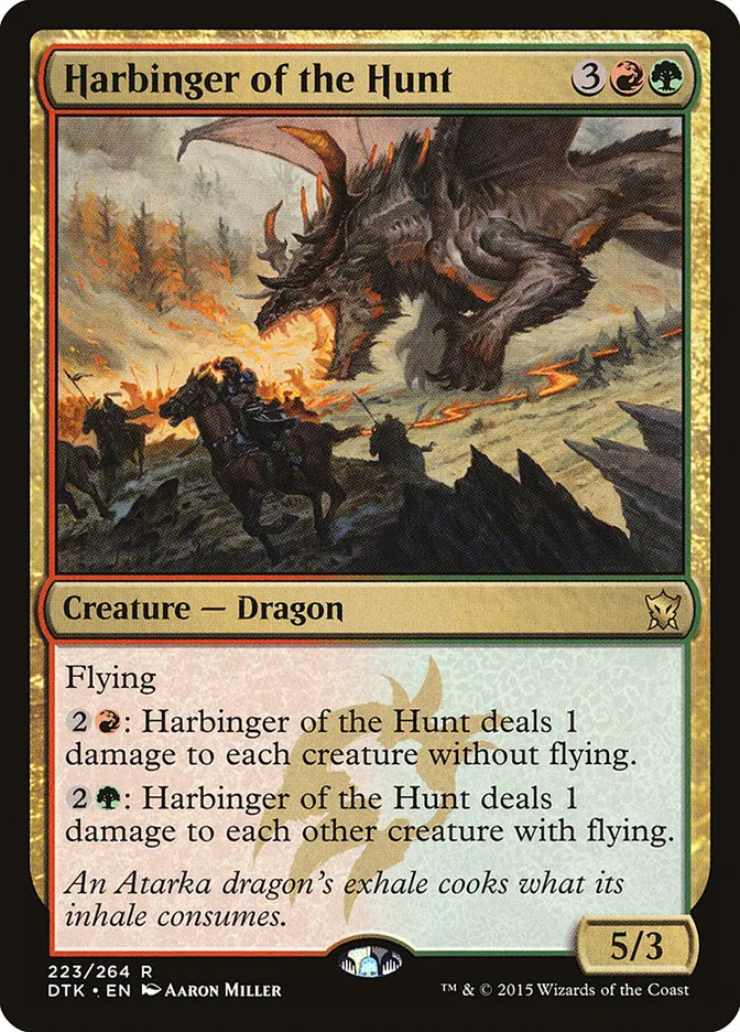 2015 Dragons of Tarkir Harbinger of the Hunt rare #223 rare card image