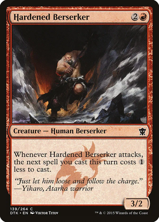 2015 Dragons of Tarkir Hardened Berserker #139 common card image