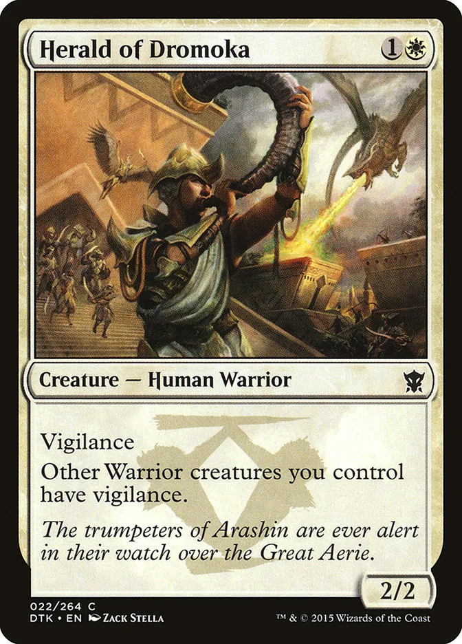 2015 Dragons of Tarkir Herald of Dromoka common #22 common card image