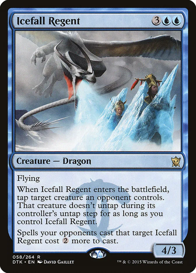 2015 Dragons of Tarkir Icefall Regent rare #58 rare card image