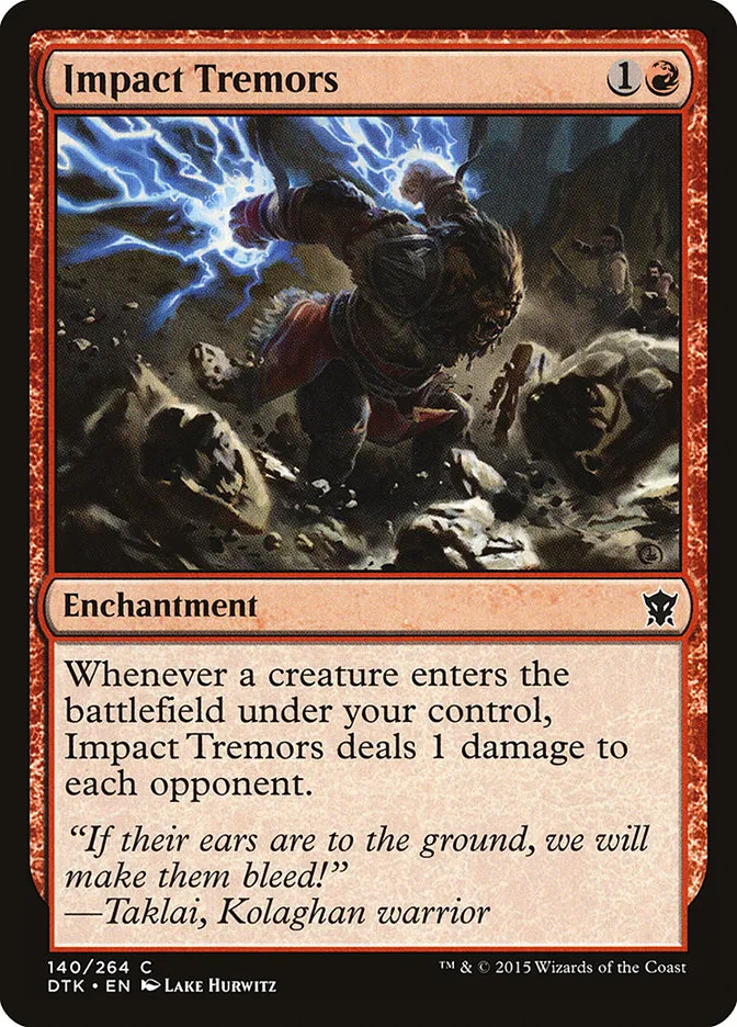 2015 Dragons of Tarkir Impact Tremors #140 common card image