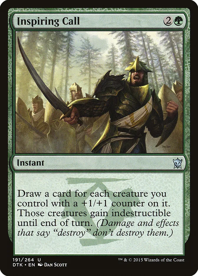 2015 Dragons of Tarkir Inspiring Call uncommon #191 uncommon card image