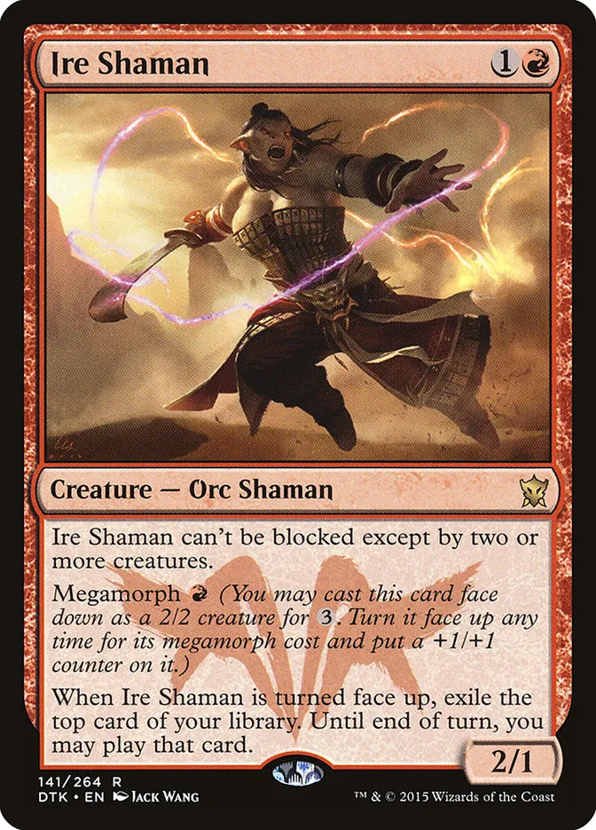 2015 Dragons of Tarkir Ire Shaman rare #141 rare card image