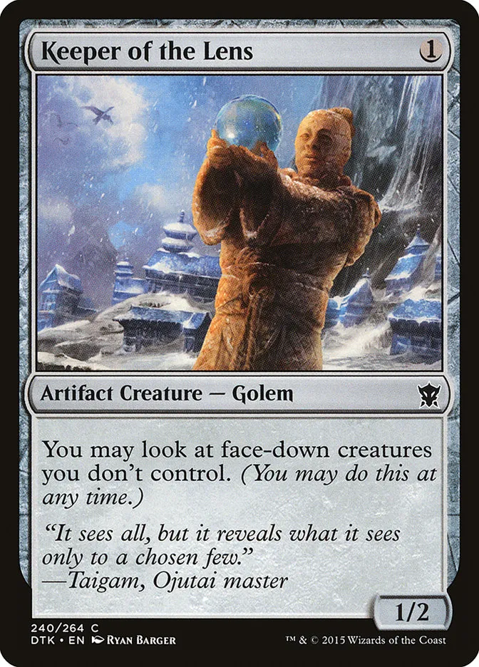 2015 Dragons of Tarkir Keeper of the Lens #240 common card image