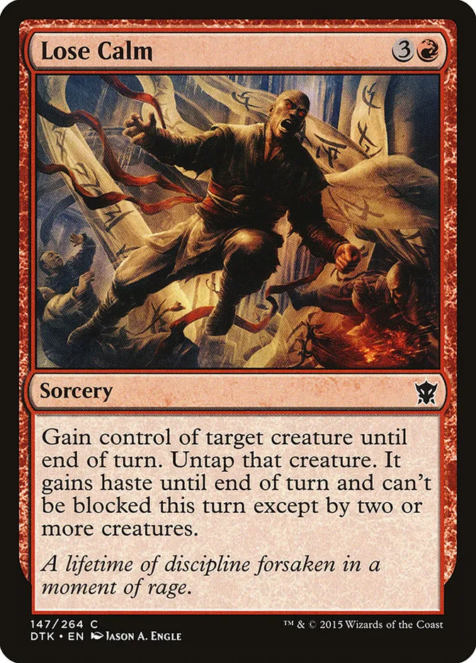 2015 Dragons of Tarkir Lose Calm #147 common card image