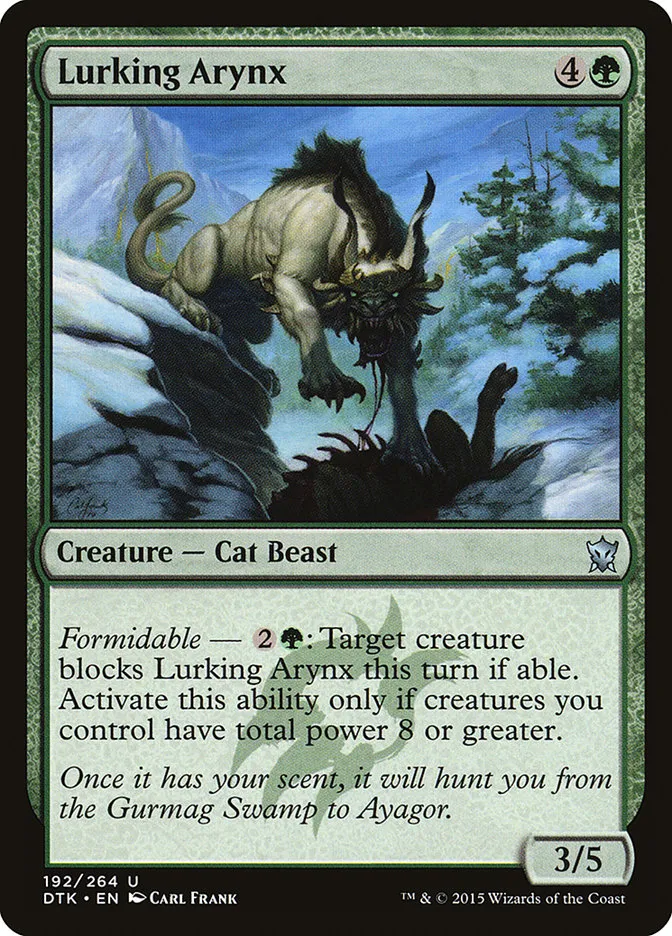 2015 Dragons of Tarkir Lurking Arynx uncommon #192 uncommon card image