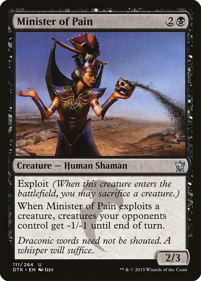 2015 Dragons of Tarkir Minister of Pain uncommon #111 uncommon card image