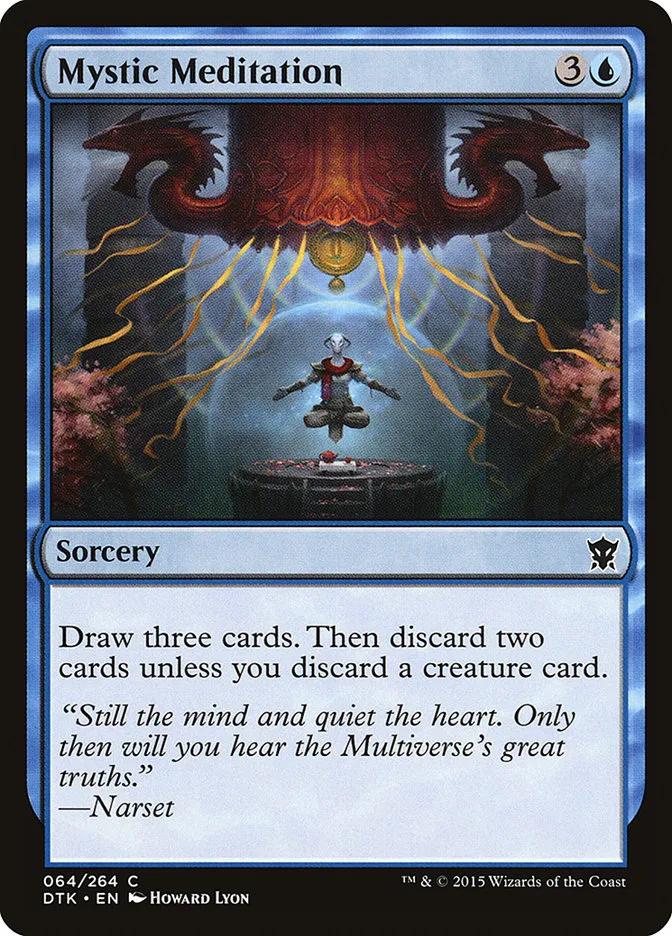 2015 Dragons of Tarkir Mystic Meditation common #64 common card image
