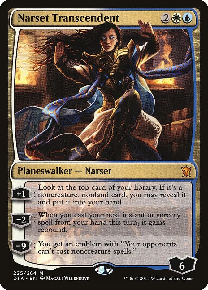 2015 Dragons of Tarkir Narset Transcendent #225 mythic card image