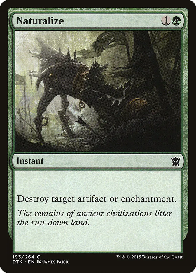 2015 Dragons of Tarkir Naturalize #193 common card image