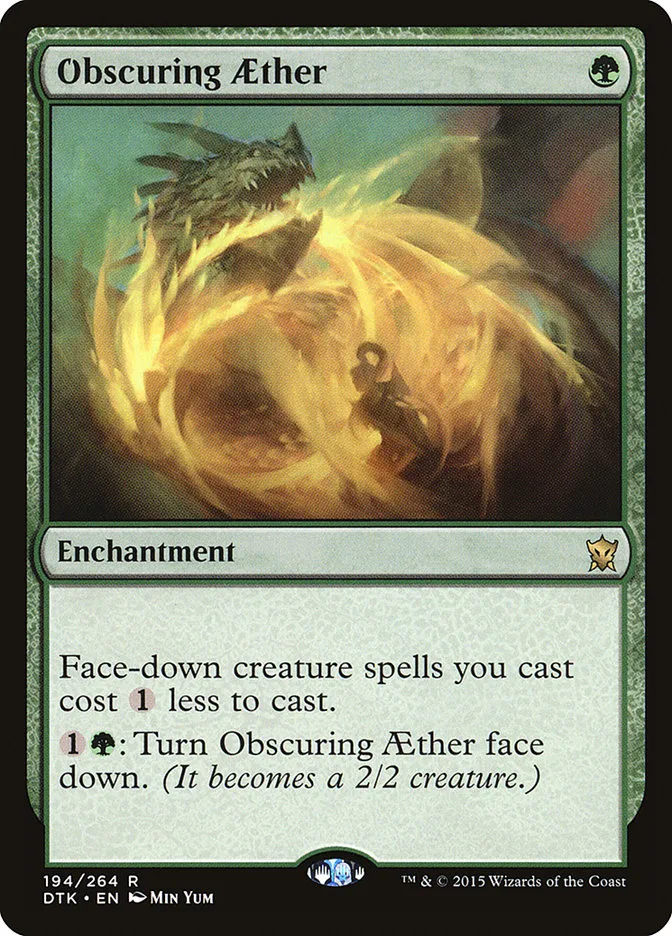 2015 Dragons of Tarkir Obscuring Aether rare #194 rare card image