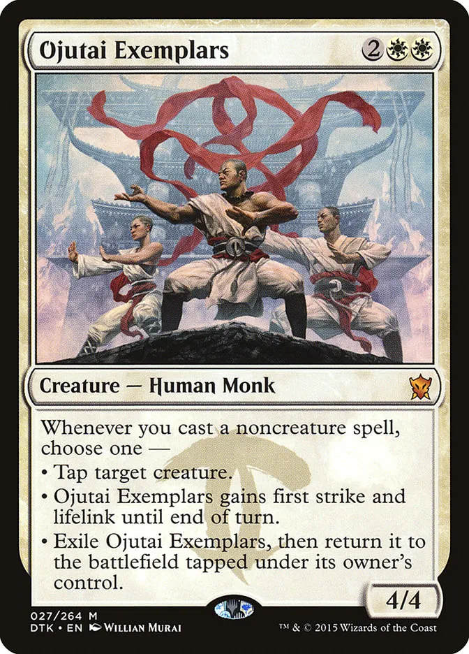 2015 Dragons of Tarkir Ojutai Exemplars mythic #27 mythic card image