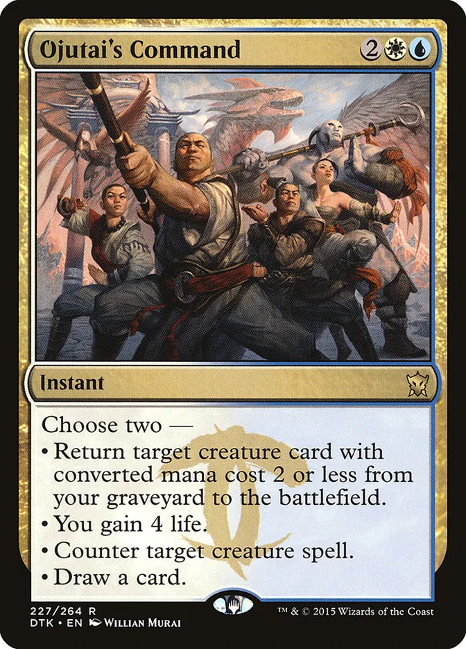 2015 Dragons of Tarkir Ojutai's Command rare #227 rare card image