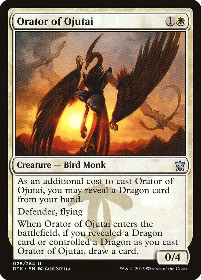 2015 Dragons of Tarkir Orator of Ojutai uncommon #28 uncommon card image