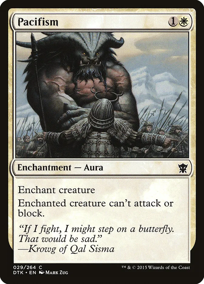2015 Dragons of Tarkir Pacifism common #29 common card image
