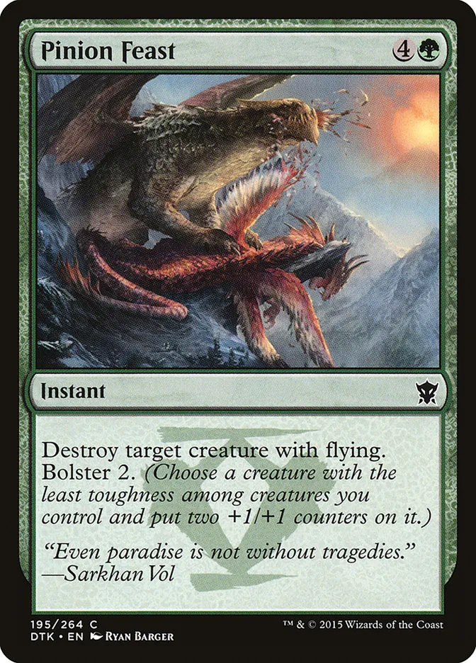 2015 Dragons of Tarkir Pinion Feast #195 common card image