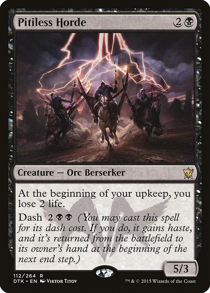 2015 Dragons of Tarkir Pitiless Horde rare #112 rare card image