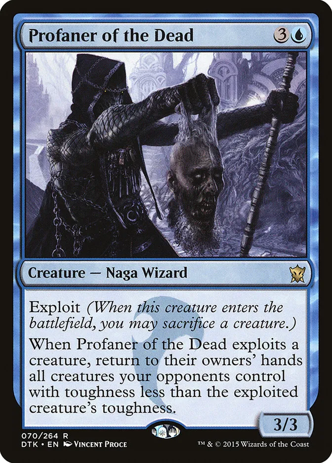 2015 Dragons of Tarkir Profaner of the Dead rare #70 rare card image