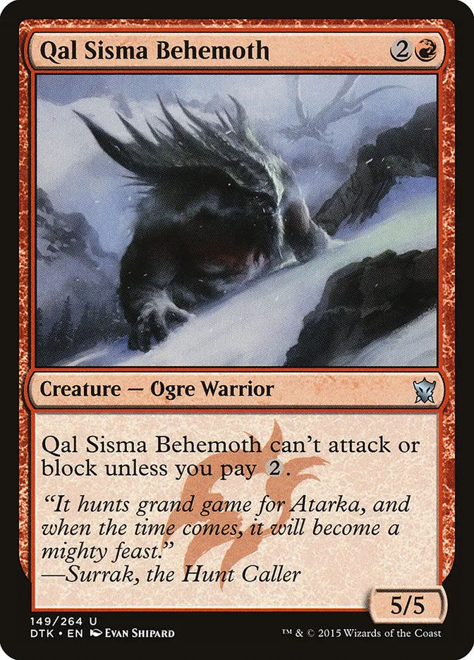 2015 Dragons of Tarkir Qal Sisma Behemoth uncommon #149 uncommon card image