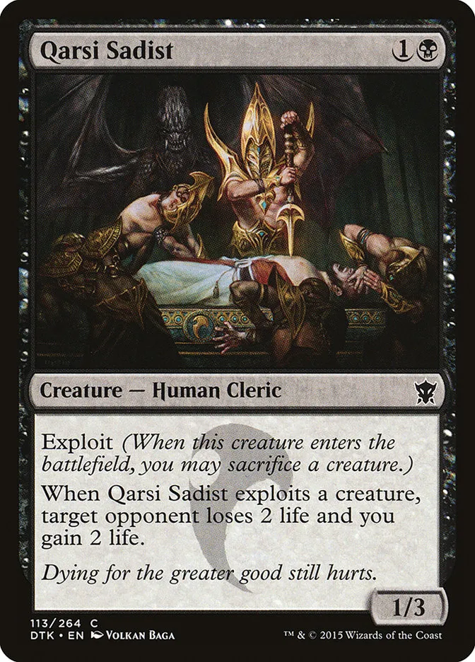2015 Dragons of Tarkir Qarsi Sadist #113 common card image