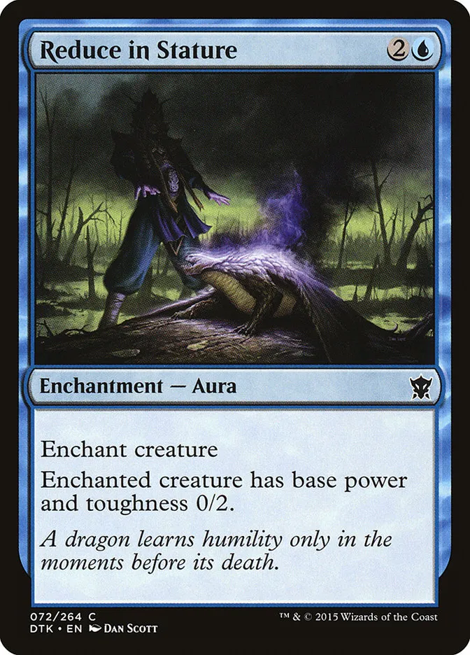 2015 Dragons of Tarkir Reduce in Stature common #72 common card image