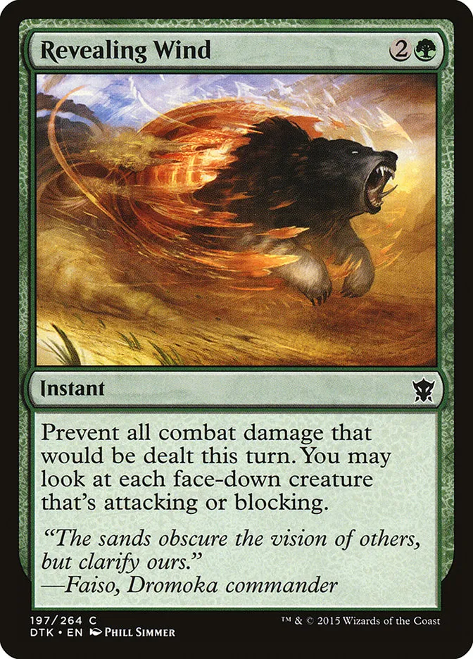 2015 Dragons of Tarkir Revealing Wind #197 common card image
