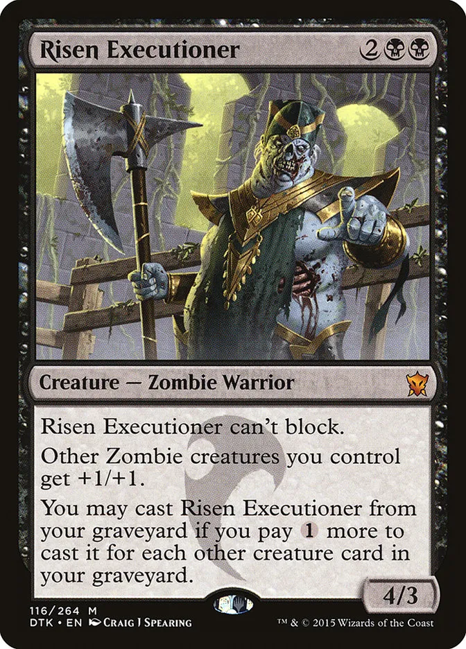 2015 Dragons of Tarkir Risen Executioner #116 mythic card image