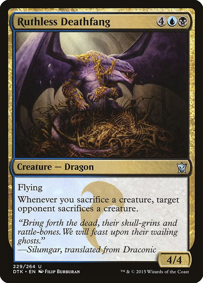2015 Dragons of Tarkir Ruthless Deathfang uncommon #229 uncommon card image