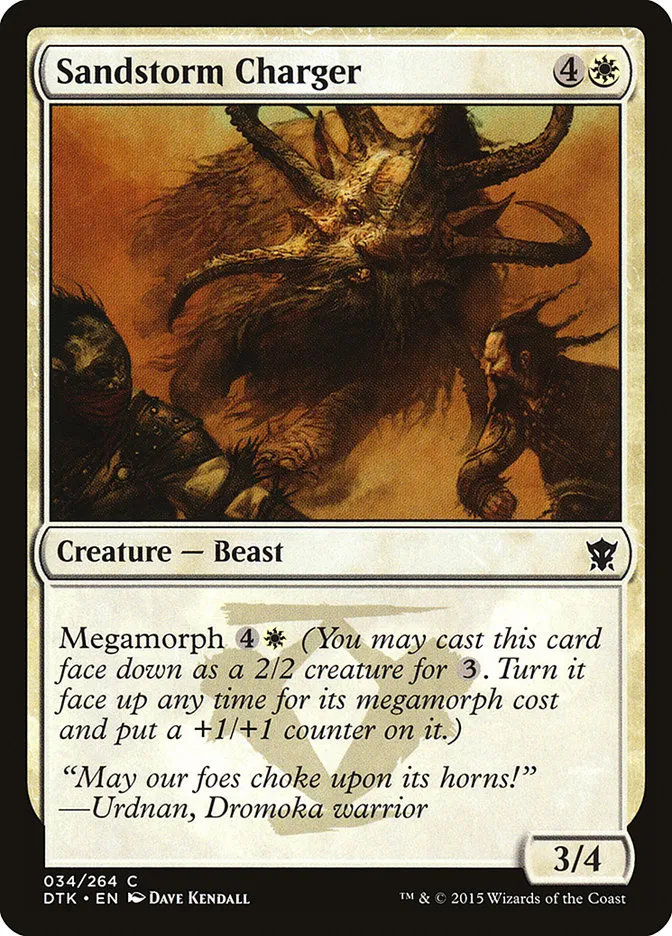 2015 Dragons of Tarkir Sandstorm Charger common #34 common card image