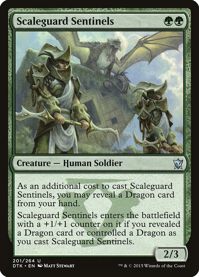 2015 Dragons of Tarkir Scaleguard Sentinels uncommon #201 uncommon card image