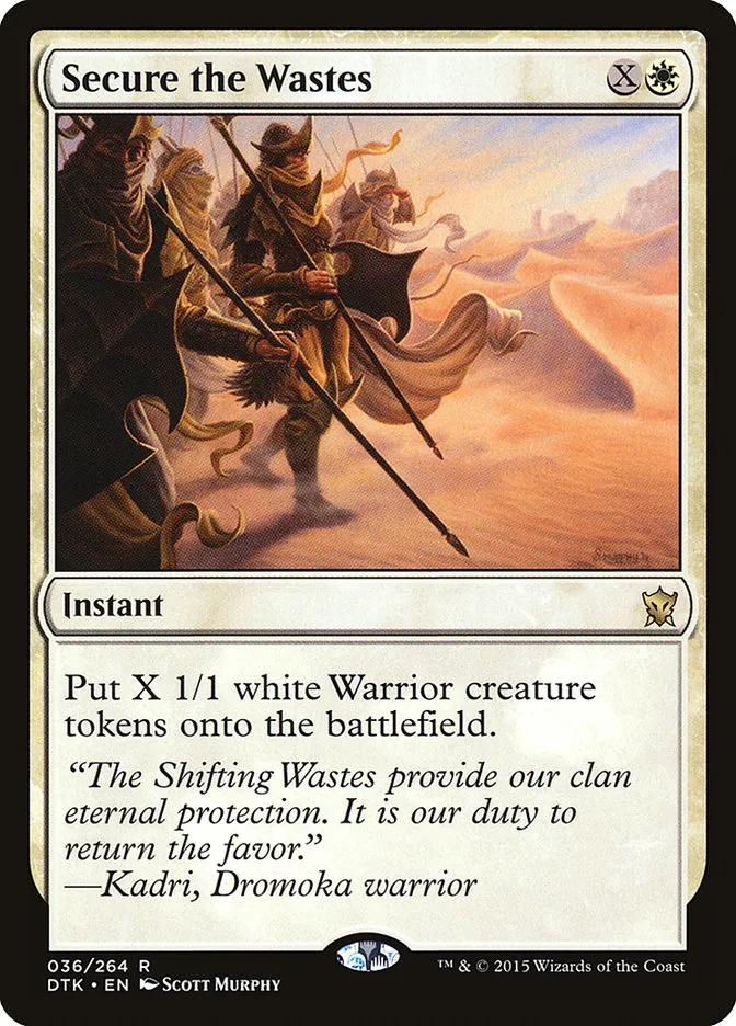 2015 Dragons of Tarkir Secure the Wastes rare #36 rare card image