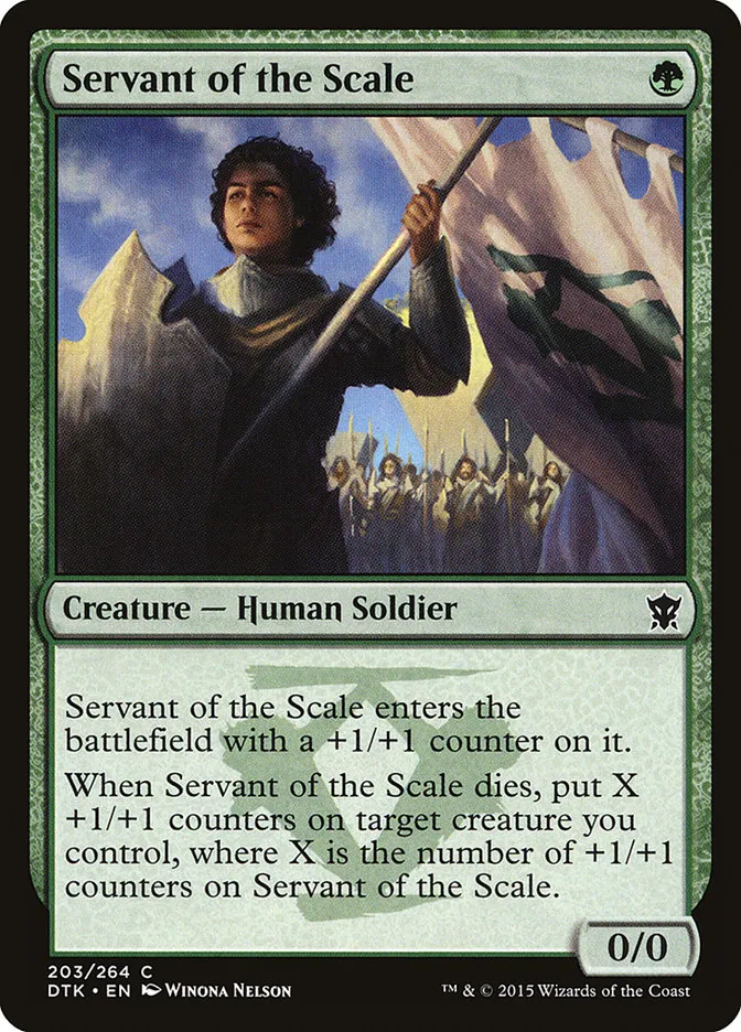2015 Dragons of Tarkir Servant of the Scale #203 common card image