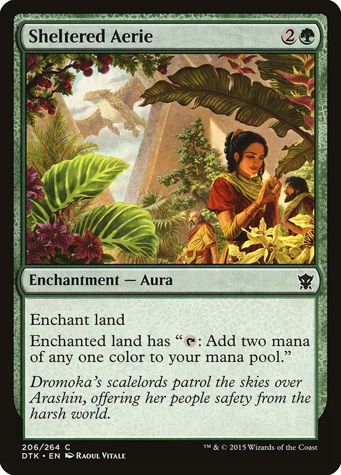 2015 Dragons of Tarkir Sheltered Aerie #206 common card image