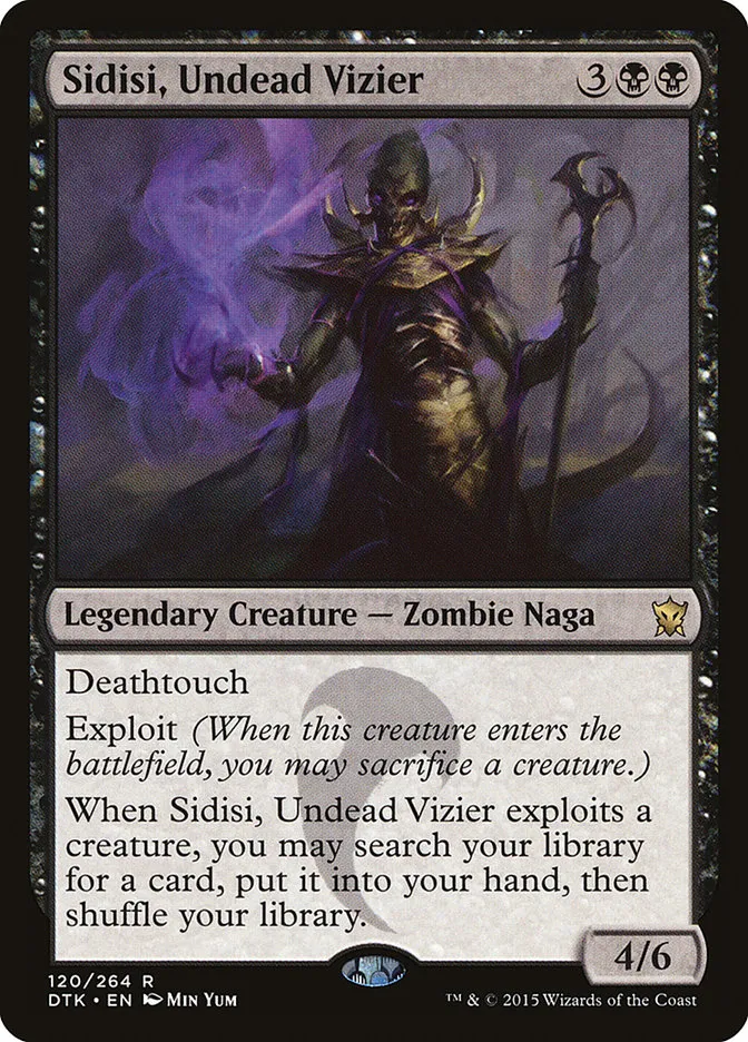 2015 Dragons of Tarkir Sidisi, Undead Vizier [Foil] rare #120 rare card image