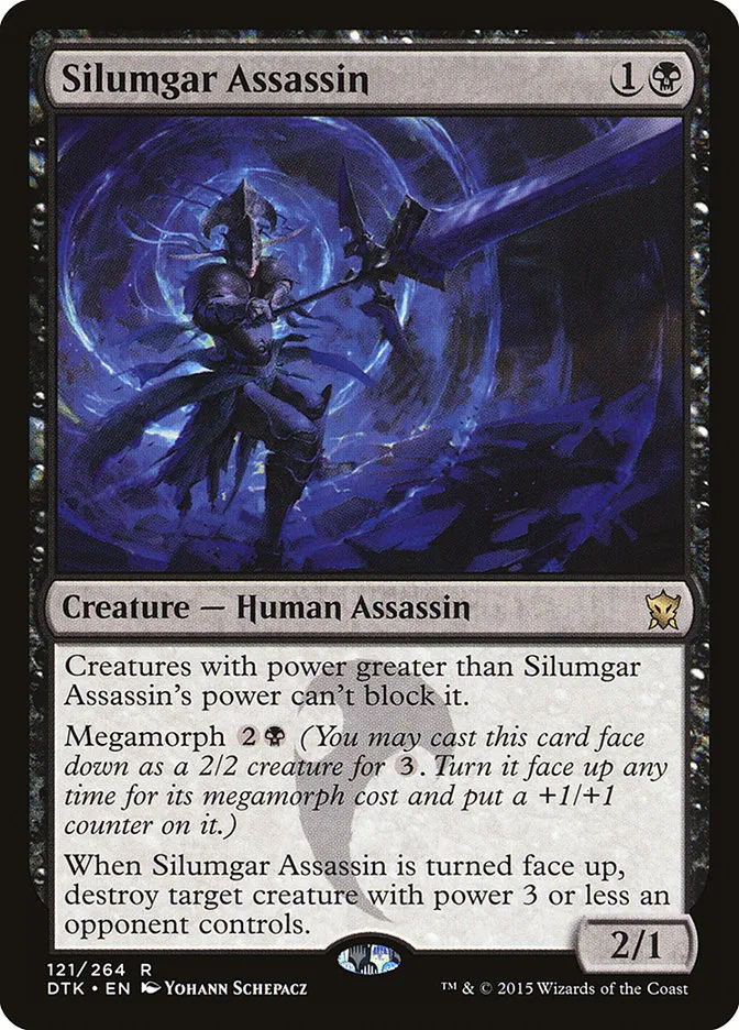 2015 Dragons of Tarkir Silumgar Assassin rare #121 rare card image