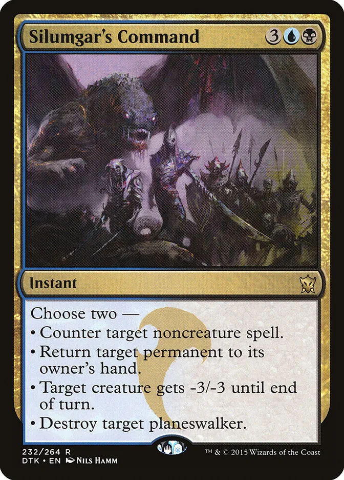 2015 Dragons of Tarkir Silumgar's Command rare #232 rare card image