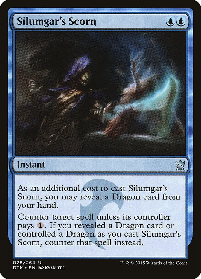 2015 Dragons of Tarkir Silumgar's Scorn uncommon #78 uncommon card image